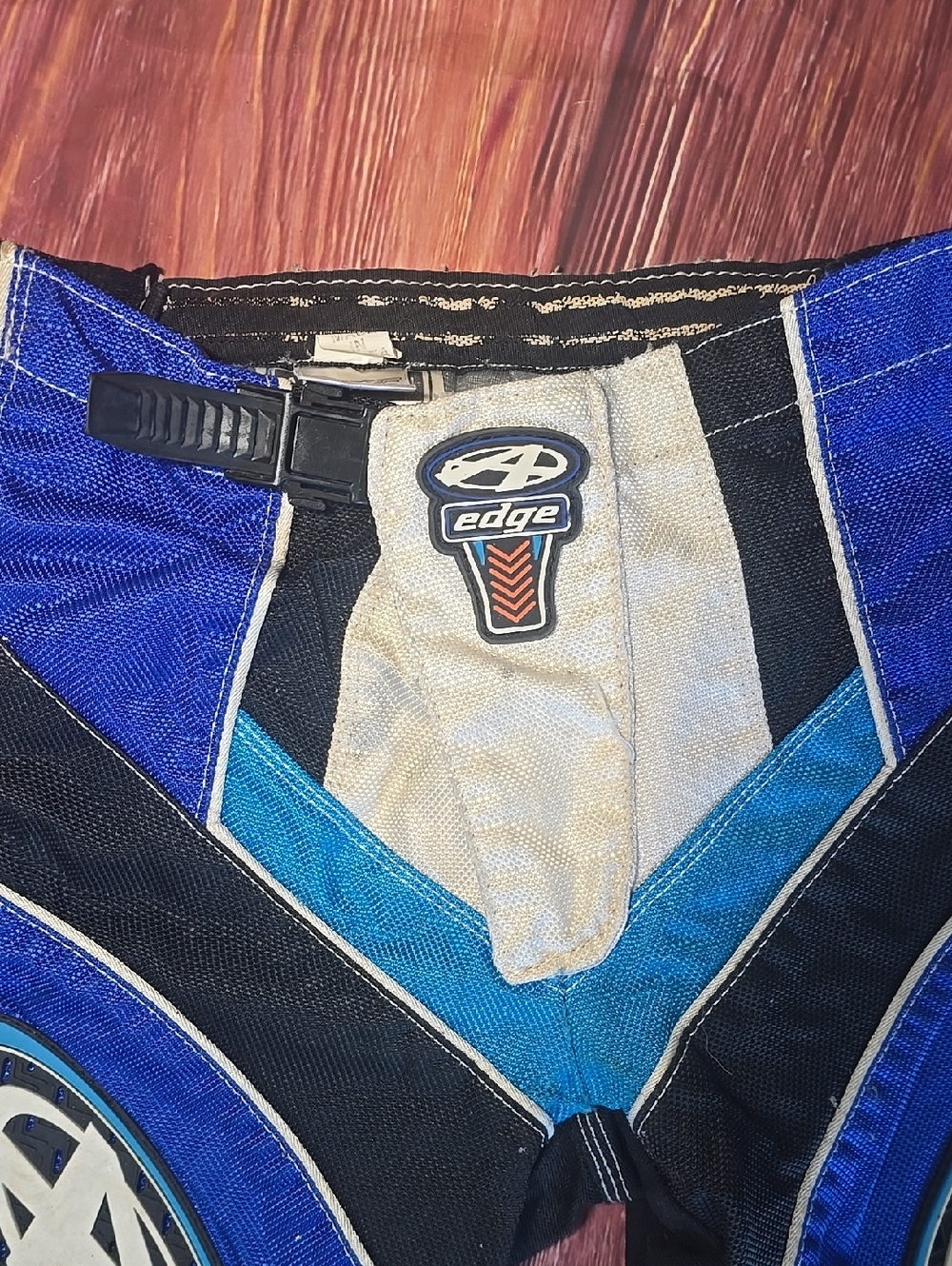 Edge Slim Motocross Pants Youth in Blue and Black - Picture 5 of 6